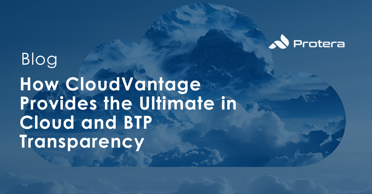 Cloud Vantage provides in cloud and BTP transparency
