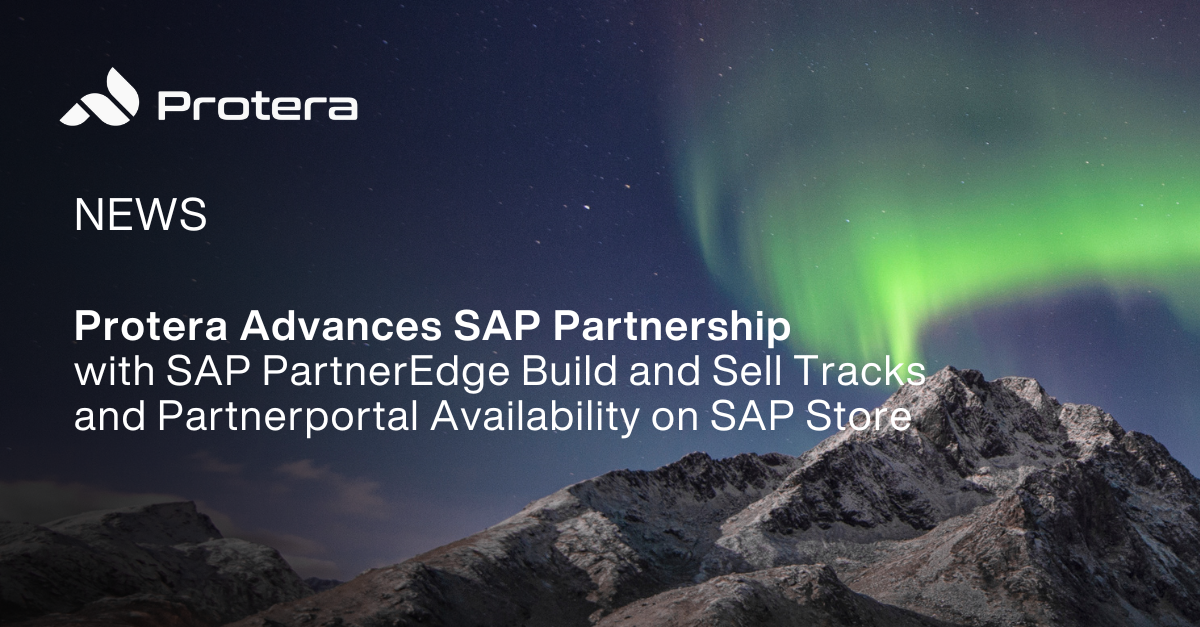Protera Advances SAP Partnership with SAP PartnerEdge Build and Sell Tracks and Partnerportal Availability on SAP Store